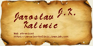 Jaroslav Kalinić vizit kartica